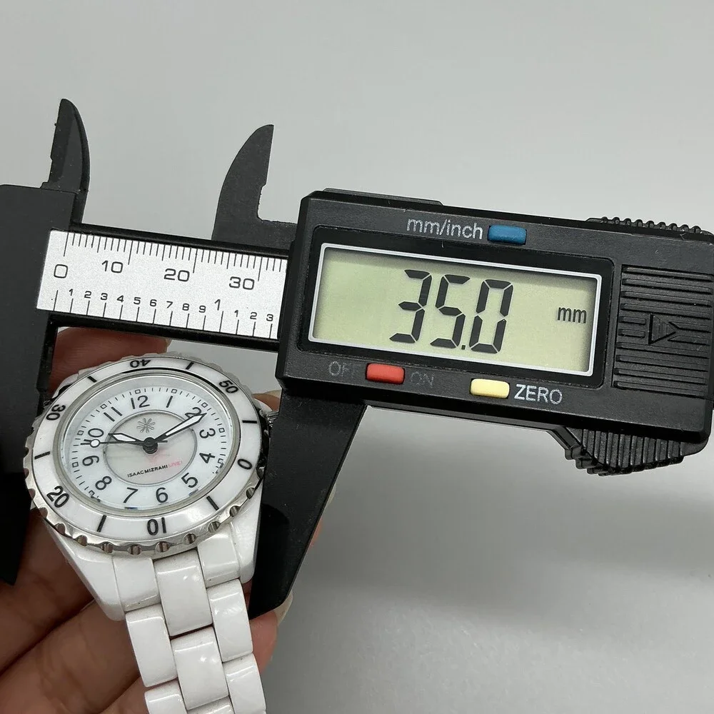 Isaac Mizrahi Live Womens Watch 35mm MOP Dial Ceramic New Battery 6.25